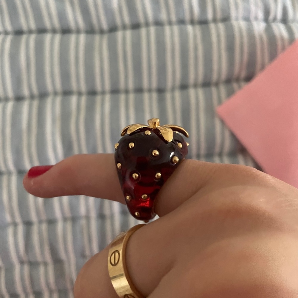 Kate Spade Tutti Fruity Strawberry Ring size 6
